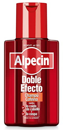 Alpecin Double Effect 1x 200 ml | Champu anticaida hombre y anticaspa hombre | Alpecin Champu con cafeina tratamiento para la caida del cabello y caspa