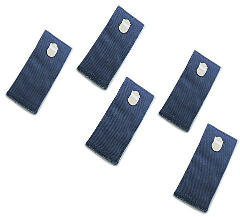 Adjustable Pant Waistband Extension - Instant Comfort, Pants Fit Again (Hook 5-Pack, Blue)