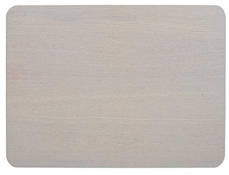 Creative Tops Naturals Wood Veneer Placemats, Rectangular, MDF, Grey Wash, 29.5 x 21 cm, Set of 4