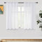 CUTEWIND Gardinen mit Stangendurchzug Voile Gardinen aus Polyester Halbtransparent Vorhänge für Wohnzimmer Schlafzimmer Kinderzimmer Weiß 2er Set 140x145(BxH)