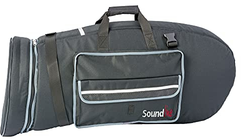 Soundline Gigbag 594358 für Bb-Tuba Piggy - Bb-Bass Tragetasche mit Stabiler Rucksackgarnitur und Schultergurt - Ideal für Tuba bis Höhe 83 cm und Schallstück-Durchmesser 42 cm