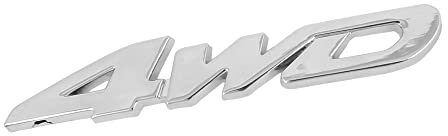 A ABSOPRO Kleber 4WD Design Auto Kühlergrill Abzeichen Emblem Dekoration Silber Ton