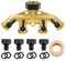 4-Wege-Verteiler, 3/4 Gartenschlauch-Verteiler aus Messing, mit 4 Unabhängig EIN Aus Ventile, Garten Schlauch 4 Wege Wasserhahn Verteiler, Einstellbarer Wasserverteiler 4fach mit 4 schlauch Adapter