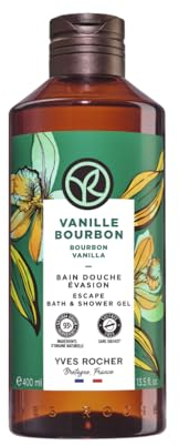 Yves Rocher BAIN DE NATURE Bagno doccia Bourbon Vaniglia, Bagno in schiuma e gel doccia nutriente, 1 flacone da 400 ml