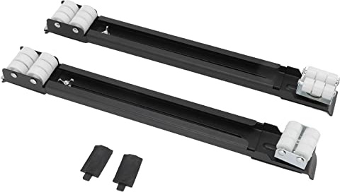 Apparatrullar Heavy Duty Expanderbara Apparatrullar Lastbärande 300KG Universalbas Apparatskjutare Flytta Enkelt Tvättmaskiner, Torktumlare, Kylskåp, Möbler (Svart)