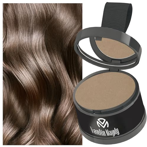 HISUNBENLinea Correttore Touch Up per Linea di Capelli Ricorrente, Shadow Powder Antivento, Anti-Sudore con Specchio per Puff-02DB