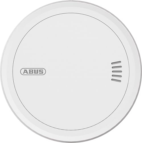 ABUS Rauchmelder Prefira 10 - Q-Label zertifizierter Rauchwarnmelder mit 10-Jahres-Batterie, großer Prüftaste, Fehlalarm-Schutz mit Insektenschutzgitter und Verschmutzungskompensation