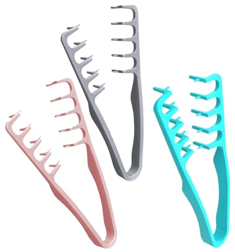 3 stycken texturkam, lockkam stylingkam voluminous hårstyling för volym Wide Tooth bredder med ponnyansats vård kammar fluffiga rötter små strukturerade