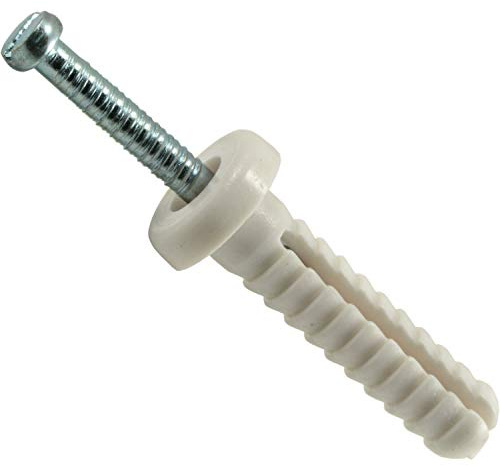 Hard-to-Find Fastener 014973285517 Nylon Round Nail Drive Anchors, 1/4 x 1, Piece-100