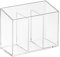 iDesign Badezimmer Organizer mit 3 Fächern, kleiner Badezimmer Becher aus Kunststoff, Badaccessoire zur Zahnpflege- oder Kosmetikaufbewahrung, durchsichtig
