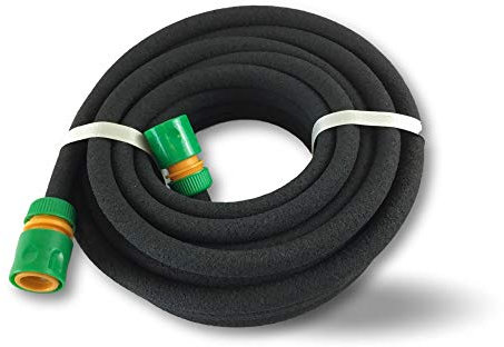 Tuyau goutte à goutte système poreux | Longueur 12 mètres | Avec 2 connecteurs raccordement | Débit variable 1 à 10 litres/heure | Utilisation surface ou enterré | Economie d'eau 70% | Kibros JGG17