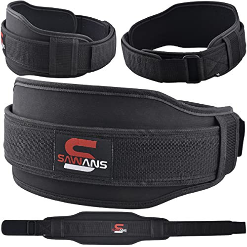 Gewichthebergürtel für Fitnessstudio, Fitness Training doppelte Stärke Neopren 14 cm, Bodybuilding, Workout-Gürtel, Männer Frauen Unterstützung Powerlifting Kniebeugen Kreuzheben (Medium, Schwarz)