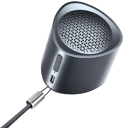 Tronsmart NIMO, Mini altoparlante portatile Bluetooth 5.3 microfono integrato, 5 W IPX7 accoppiamento stereo supporto con assistente vocale (nero)