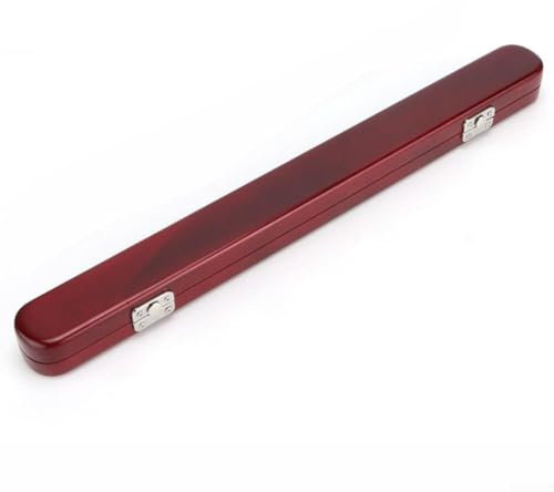 DAZZLEEX Rotes hölzernes festes hölzernes Taktstock Fall Aufbewahrungsbox für Symphonie-Dirigenten Konzert-Dirigent schützt Taktstock gut (C)