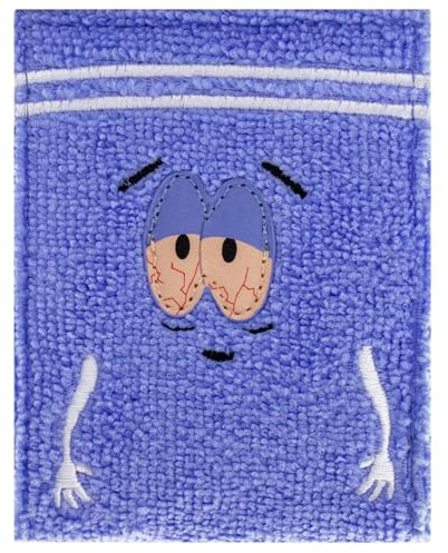Towelie Don't Forget to Bring A Towel Wallet Bi-Fold ID & Card Holder, Blue