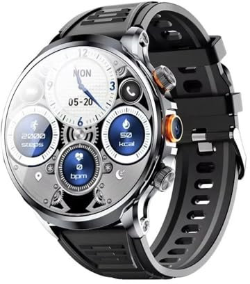 Ethelred H18 Reloj inteligente WiFi 4G Netword 5MP Cámara GPS Tracker 1100mAh visualización de 1.84 pulgadas YouTube Google PlayStore Descarga de la aplicación Reloj inteligente para hombres (negro)