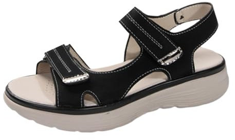 dam ortopediska sandaler dam ortopediska sandaler med bekväm promenadvalvsstöd bekväm öppen tå strand tyg justerbar krok bekväm för övergångsperioden