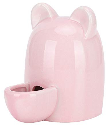 SUNGOOYUE Mangeoire en Céramique pour Hérisson, Distributeur d'eau en Céramique Rose, Bol à Boire Muet de 250 ML, Buse Large, Mangeoire d'hydratation pour Petits Animaux pour Hamsters, Lapins,