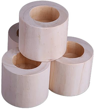 Höj dina möbler med 4 st elefantfötter i trä halkfria stolhöjare för soffor, sängar, skrivbord och bord – robust stöd och snygg design!