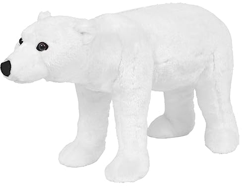 vidaXL Stehendes Plüschtier Eisbär weiß XXL