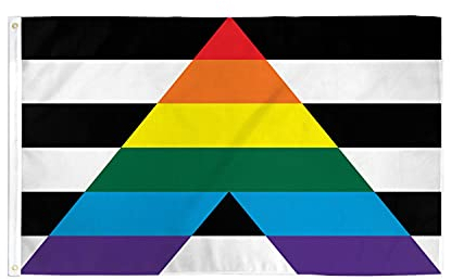 AZ FLAG Bandiera Alleanza Etero Gay 150x90cm - Bandiera Gay Straight Alliance 90 x 150 cm
