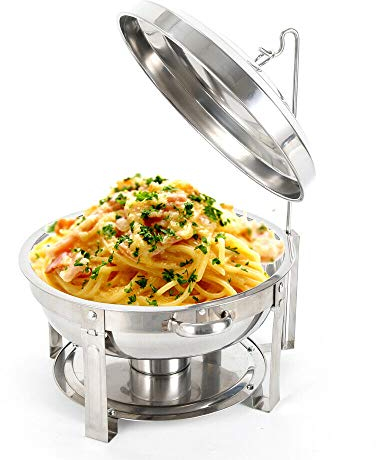 WUPYI2018 Chafing Dish Speisenwärmer,7.5L Edelstahl Warmhaltebehälter, für Catering, Buffet und Party