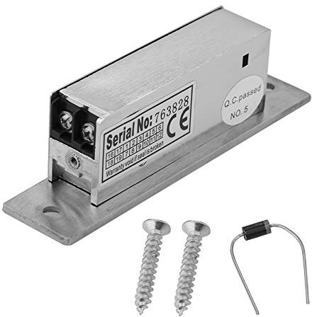 Hopcd Electric Strike Door Lock DC 12V Adjustable Narrow-Type Mortise Mounted Security Lock NC/NO Dual Unlock Mode Door Access Control for Stainless Steel, Steel, Wooden Doors