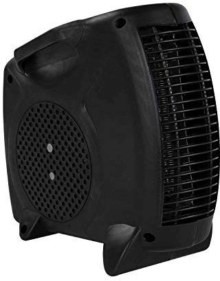 RAYDAN - Calefactor Eléctrico Bajo Consumo, Uso Vertical u Horizontal, Protección Sobrecarga, Termostato, 3 Niveles de Potencia, 2000W, Diseño Portátil, Blanco/Negro