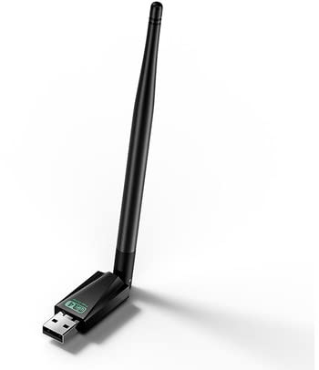 Elecbee MT7601 2.4GHz USB Wifi Internet Wireless USB Adapter Antenna Dongle Work for Many Set Top Boxes,Desktop PC, V7S HD/TT PRO/V7 Plus Digital Satellite Receiver(Black）