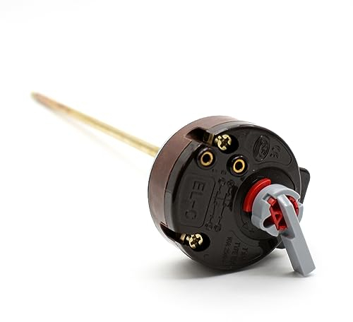 DOJA Barcelona | Thermostat 270mm | Pack 1 | Thermostat Chauffe Eau avec Tige | Double Sécurité | Thermostat Sonde 270mm | pour Chauffe Eau Electrique, Resistance pour Chauffe Eau, Ballon Eau Chaude