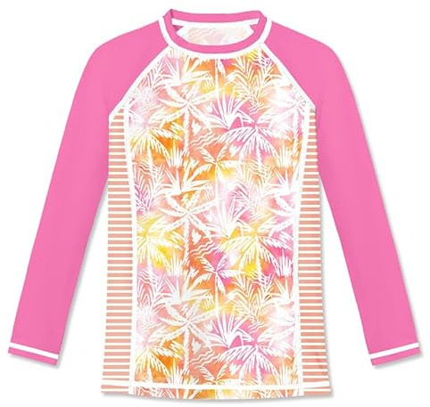 BesserBay Mädchen UV Shirt Rosa Langarm 130