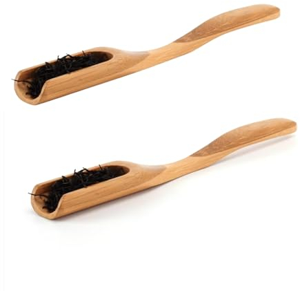 Set di 2 cucchiaini da tè in bambù | Cucchiai dosatori in bambù pratici e durevoli, ideali per tè, caffè, matcha, spezie e sale