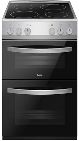 Amica 50cm Electric Cooker - Silver