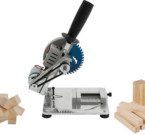 Sierra circular de mesa portátil mini - Sierra de corte manual - Sierra radial portátil - Ajustable en ángulo y altura - Bajo ruido - Para metal blando, chapa de acero inoxidable fina y chapa