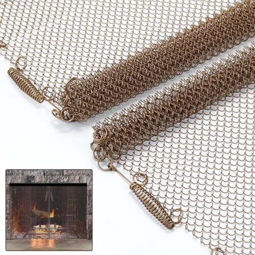 Tenda a griglia per camino, 2 confezioni, protezione indispensabile per bambini e animali domestici (61 x 55,9 cm)
