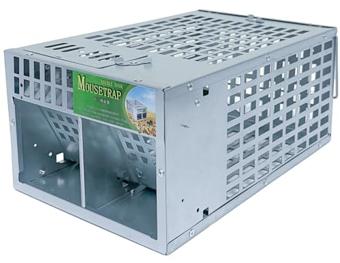 Ogetok Jaula Humana para Trampas para Ratas, Trampa para Jaulas de Ratones Vivos de Captura Múltiple para Interiores y Exteriores, Trampa para Ratones Reutilizable y Efectiva, Plateada