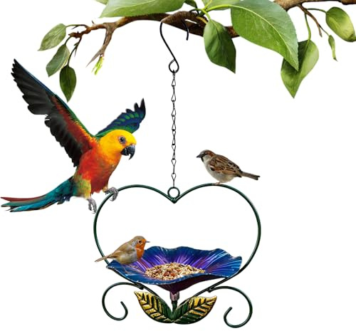 Bandeja para Aves | Bandeja de Alimentación de Hierro en Forma de Flor Resistente,Pájaros Decorativo - para Observar Comida Agua en Patio