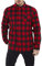BRAVE SOUL 'Jack' Brushed Flannel Check Shirt - Long Sleeved (Red/Black - M) XL