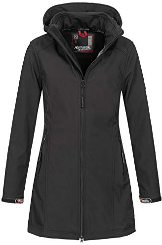 A. Salvarini softshelljacka för damer, vattentät AS-131, svart, 4XL