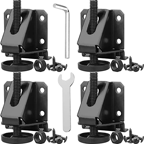 Sanchamy Heavy Duty Leveling Feet Furniture Levelers Adjustable Table Leg Leveler Workbench Leveling Feet for Furniture,Table, Cabinets, Workbench,Shelving Units and More,4Pack Black