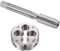 sourcing map Machos y Troqueles Juego, M12 x 1.75 Métrico Izquierda Mano Tornillo Rosca Fresado Recto Flauta Grifo con Redondo Enhebrado Troquel