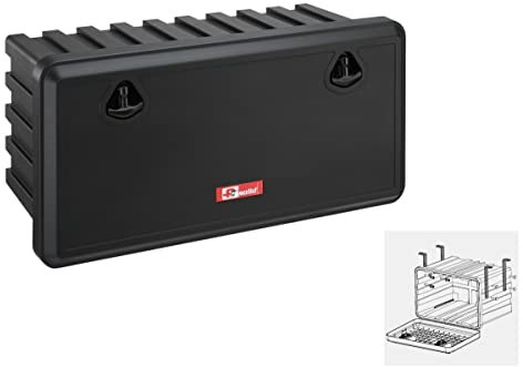 FTsolid Unterbaubox Staukasten (1000x500x460) Anhängerkiste Gurtkiste Staubox Unterflurbox Werkzeugkiste (Box + vertikale Halterung)