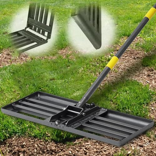 Rasenrechen Rasen Nivellierrechen Metall 182cm Golf Gartengras Surface Rasenwerkzeug Rakel für Rasen Rasenschieber Edelstahl Garten Hinterhof Rasen Flächenebner ( 25x76cm)