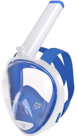 Vitare Maschera da Snorkeling per Adulti e Bambini, Maschera Subacquea Integrale Tecnologia Antiappannamento, Maschera da Mare con Supporto per Fotocamera, Maschera da Sub per Immersioni