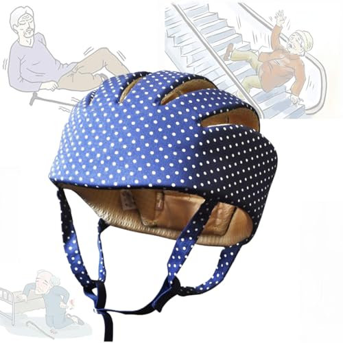 Vcyex Anti-Chute Protection of La Tête Casque Casque Les Personnes Âgées Épaissir Chapeau Protection Tête Réglable Capuchon Anti-Chute Tête Protection Protection Tête Réglable Capuchon