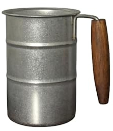 350ml-11oz boccale di birra vintage con manico in acciaio inox camma esterna mug-manico in legno