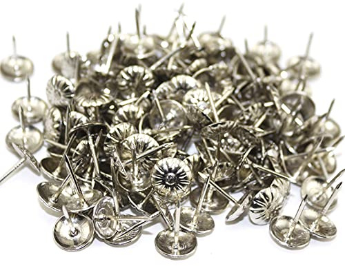 Kit surtido de 100 clavos decorativos para muebles antiguos de 11 mm de diámetro de cabeza, tachuelas de tapicería, clavos de tapicería Hardwa, cabezales de clavos para muebles, cabeza redonda
