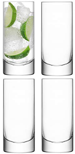 LSA Bar Highball 420ml Clear | Set of 4 | Mouthblown & Handmade Glass | BR35