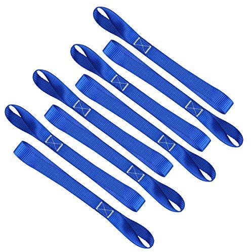 JCHL Weiche Schlaufen-Spanngurte (8 Stück), 816 kg Tragkraft, 2177 kg Bruchfestigkeit, robuste Spannschlaufen zur Sicherung von ATV, UTV, Motorrädern, Rollern, Dirtbikes, Rasen, Gartengeräten