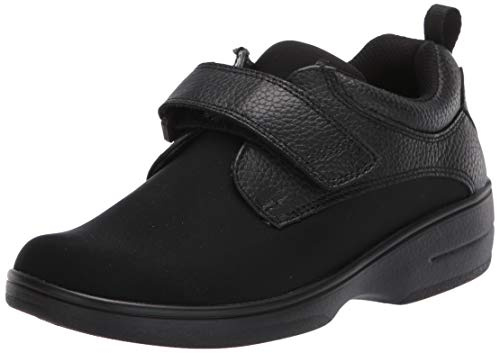 Propét Women's Opal Monk-Strap Loafer, Black, 9.5 M US